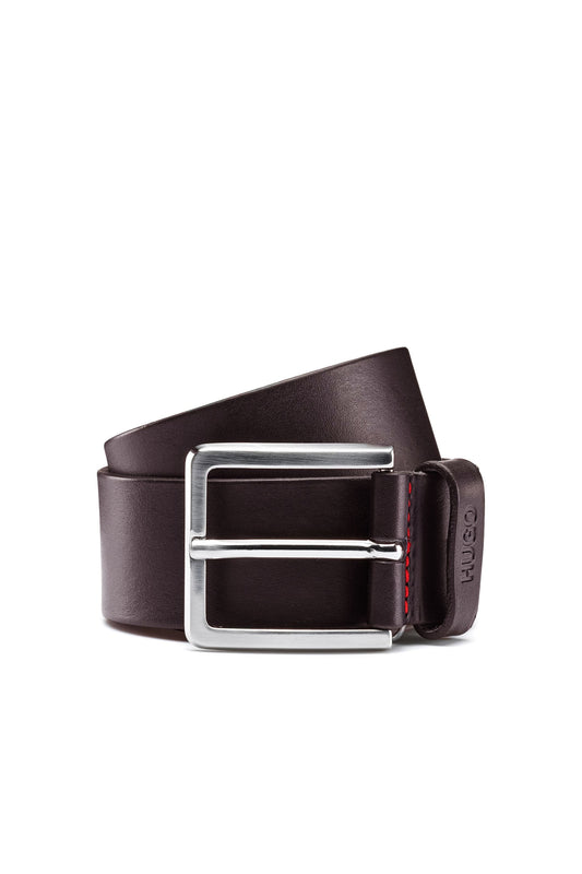 Cintura in pelle BOSS Gionios _sz40 marrone scuro