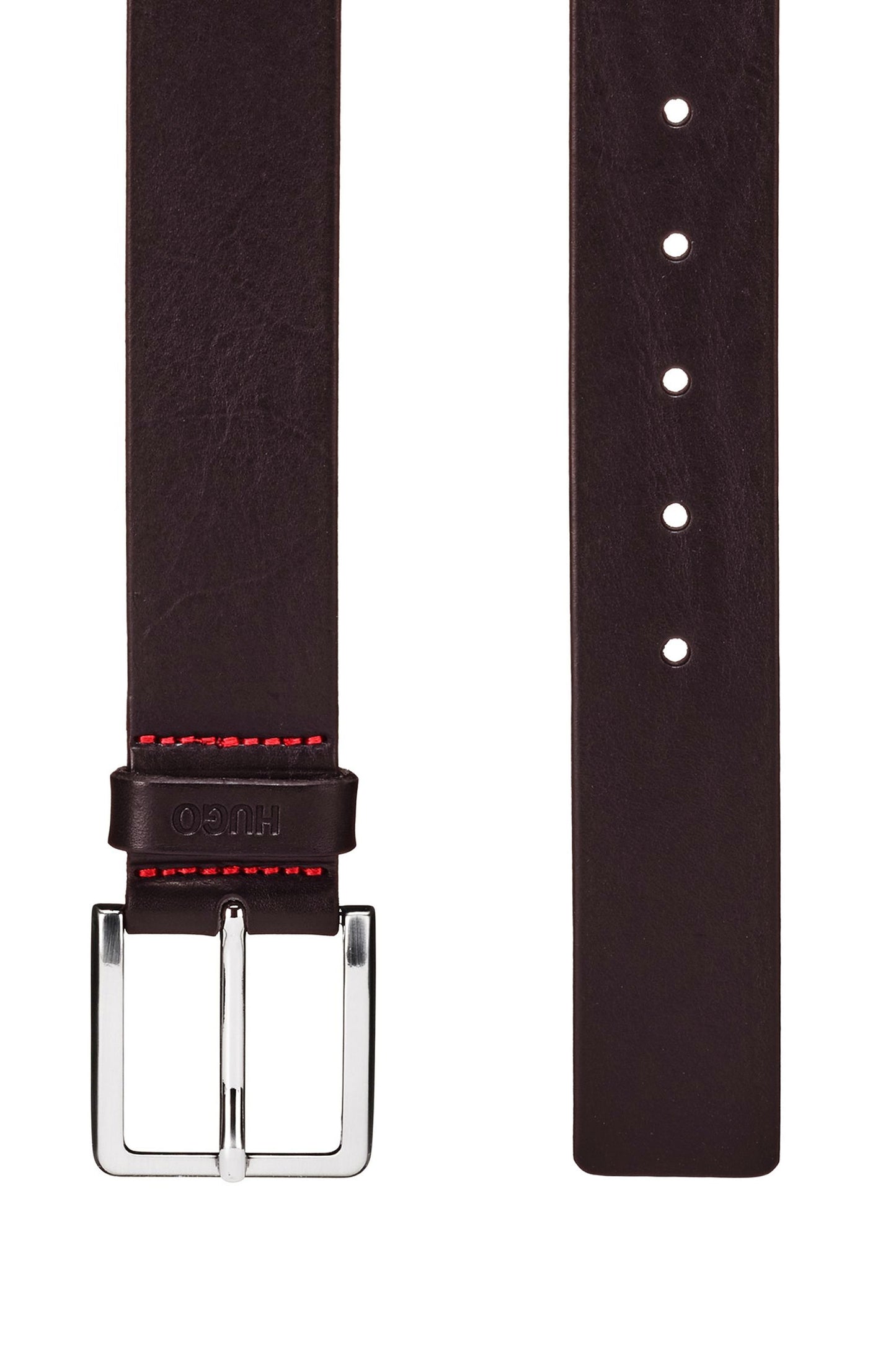Cintura in pelle BOSS Gionios _sz40 marrone scuro