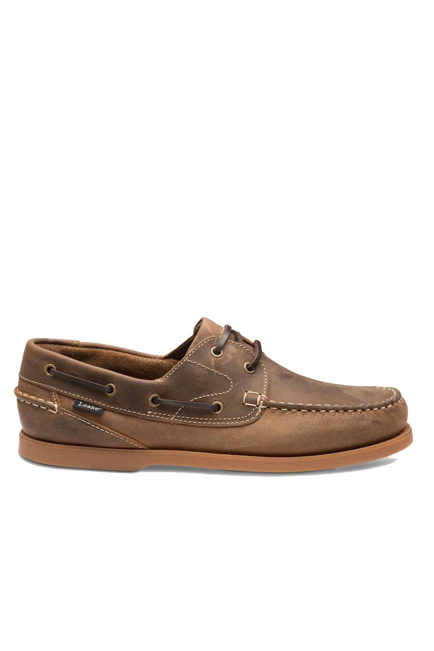 Loake Lymington Boat Shoe Marrone Nubuck Oliato