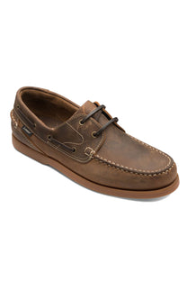 Loake Lymington Boat Shoe Brown Oiled Nubuck Loake Michael Stewart Menswear  Casual Shoes