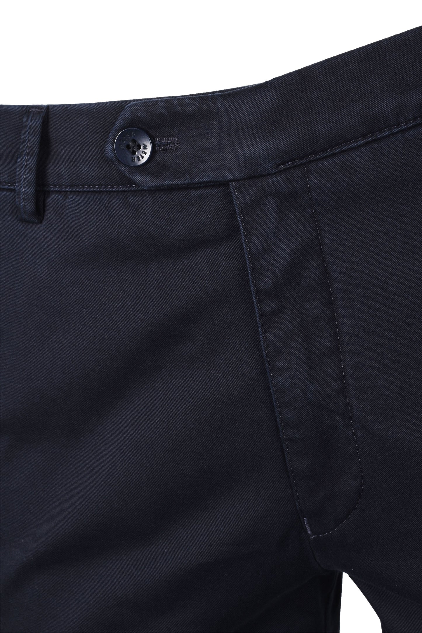 Pantaloni chino in cotone Meyer Roma Straight Fit blu navy