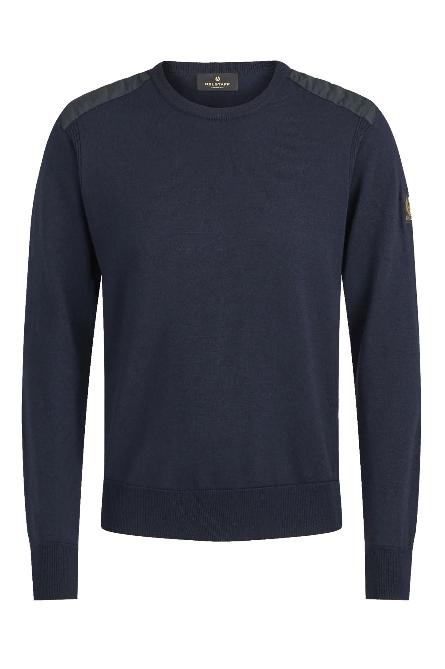 Belstaff Kerrigan Crew Neck Knitwear Washed Navy