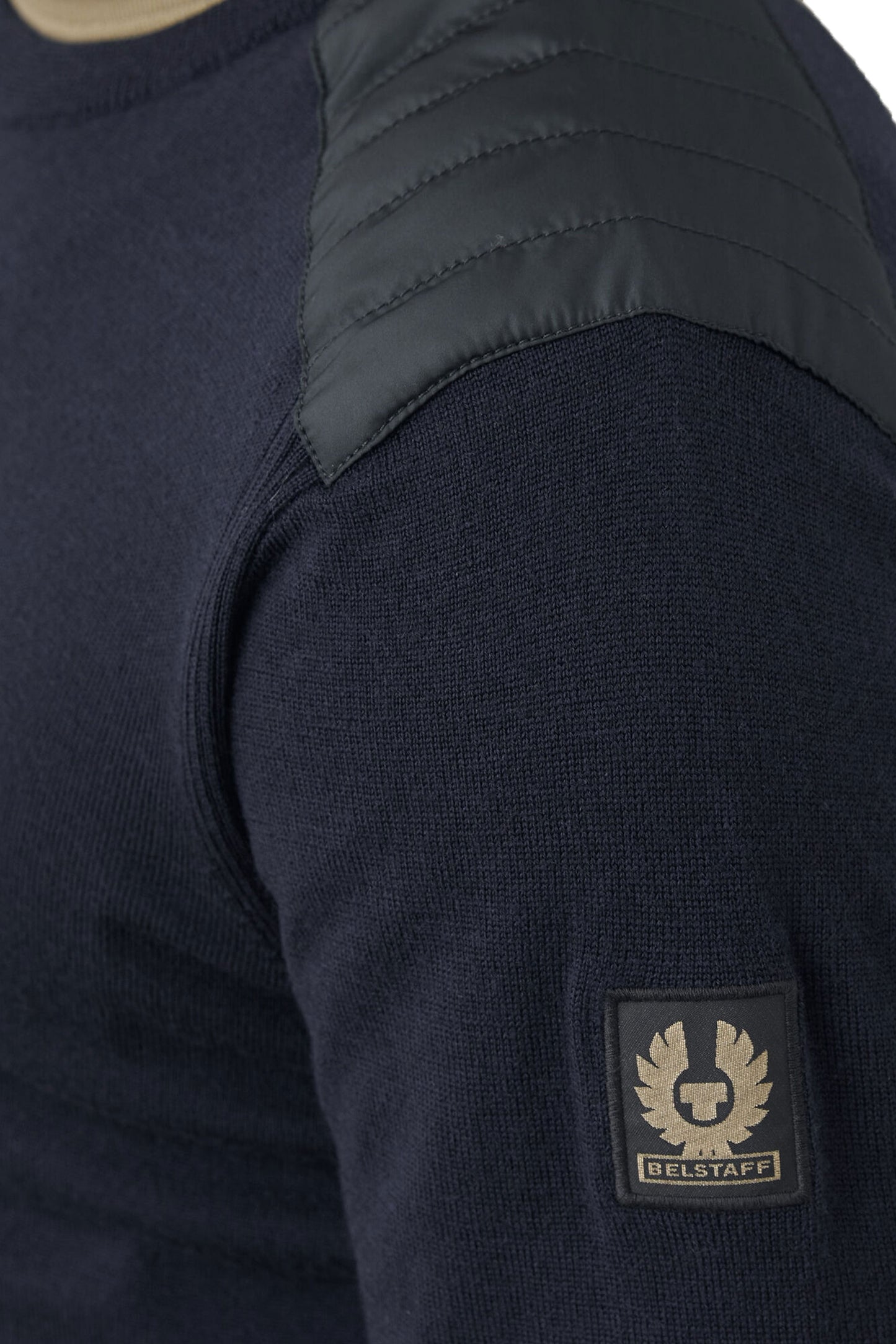 Belstaff Kerrigan Crew Neck Knitwear Washed Navy