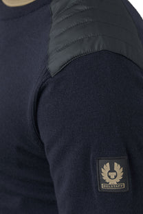 Belstaff Kerrigan Crew Neck Knitwear Washed Navy Belstaff