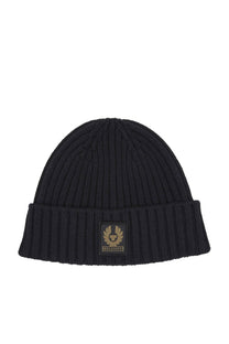 Belstaff Watch Hat With Patch Black Belstaff
