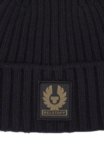 Belstaff Watch Hat With Patch Black Belstaff