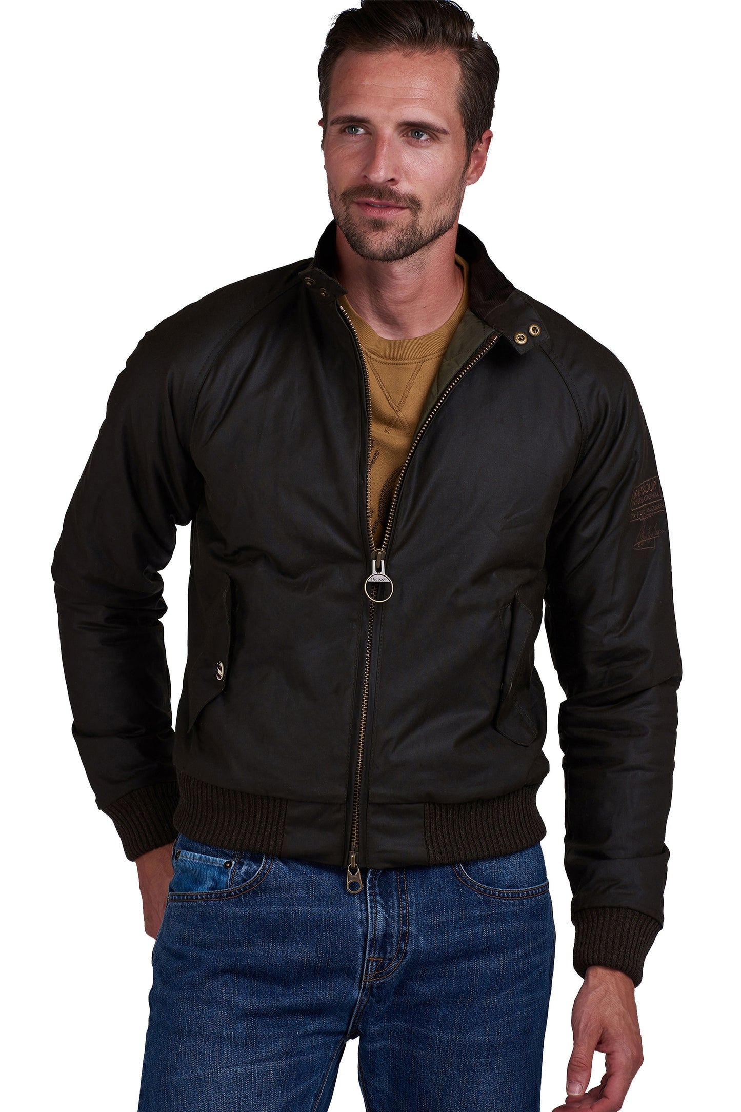 Giacca cerata Barbour Steve McQueen Merchant oliva
