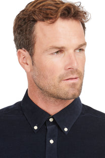 Barbour Ramsey Tailored Shirt Navy Barbour Michael Stewart Menswear  Shirts