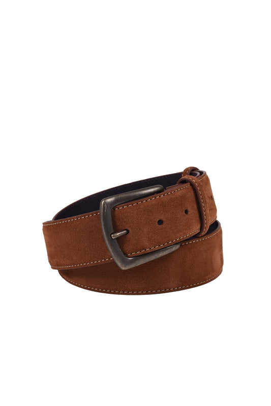 Cintura in pelle scamosciata marrone chiaro Elliot Rhodes