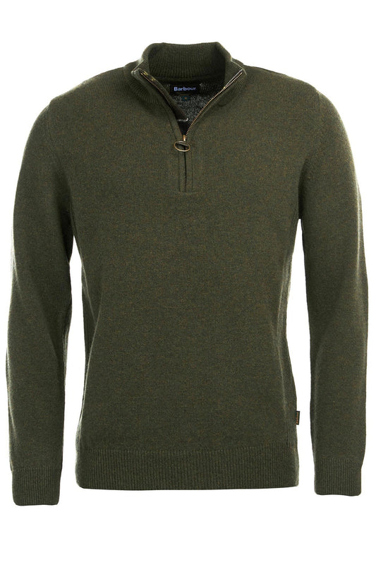 Barbour Holden Pull demi-zip en tricot olive