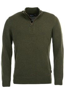 Barbour Holden Half Zip Jumper Knitwear Olive Barbour
