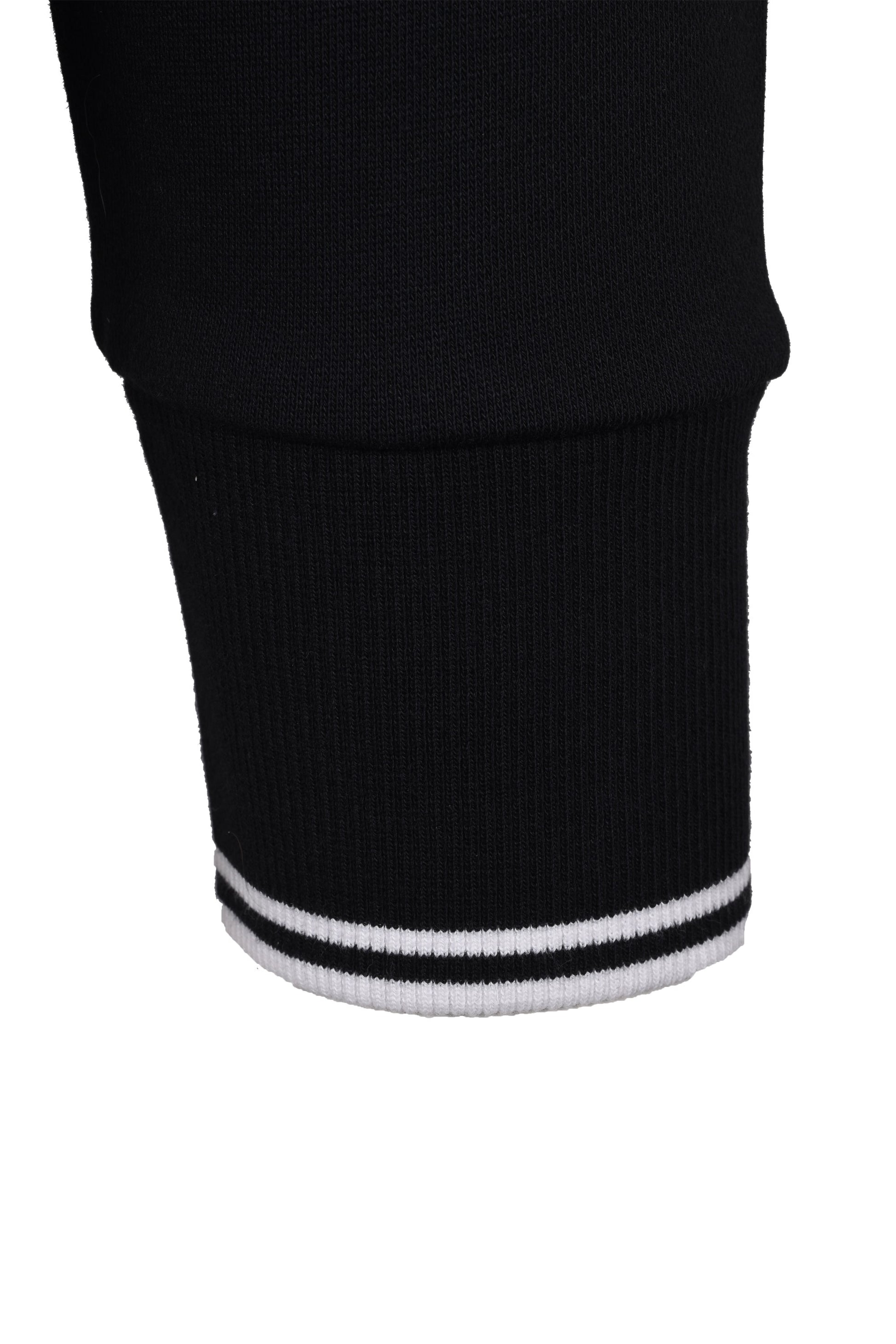 Twin Tipped elasticated cuff in black