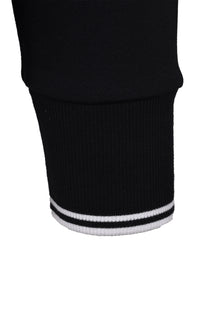 Twin Tipped elasticated cuff in black