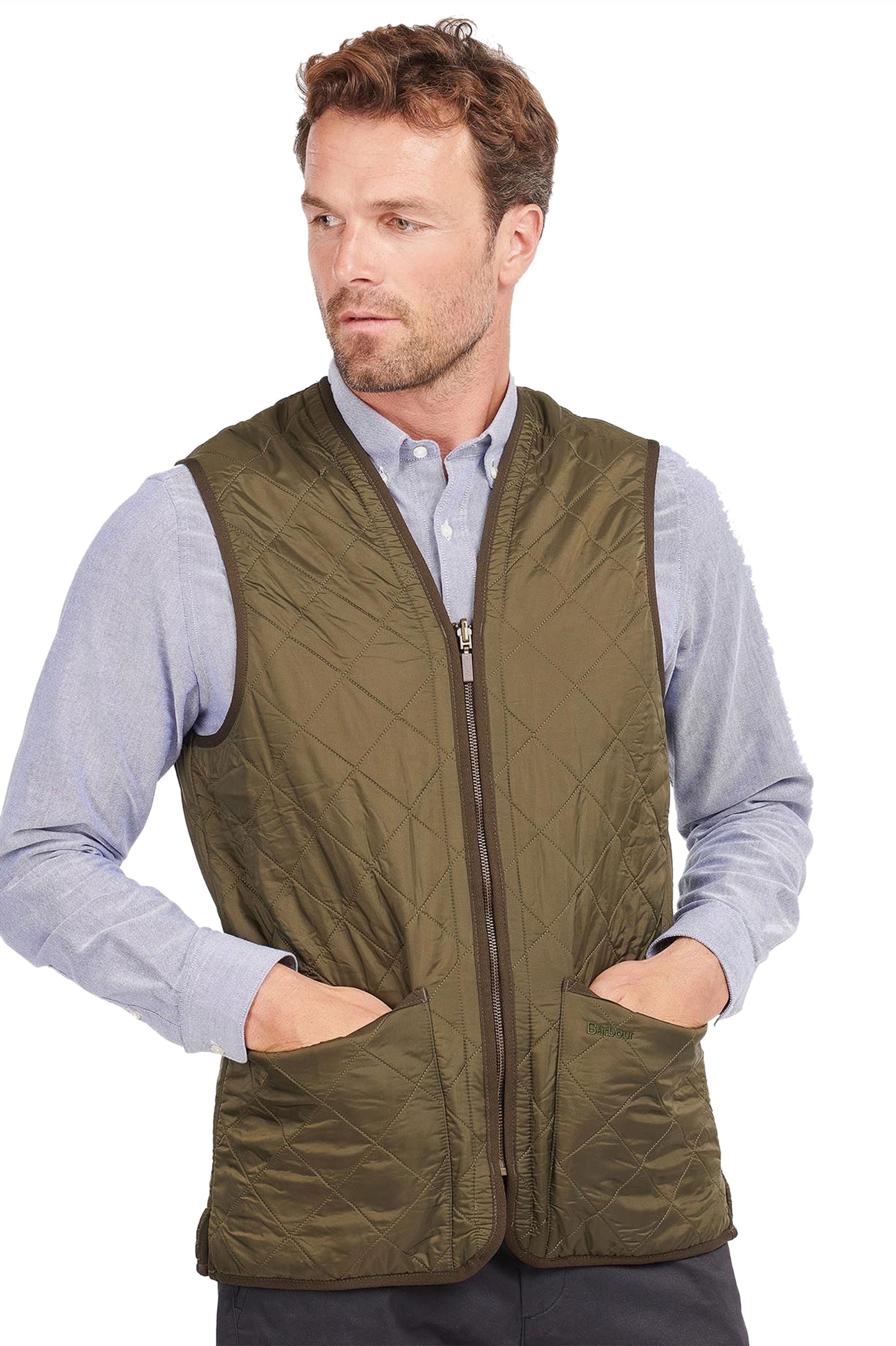 Barbour Polarquilt Gilet in fodera oliva
