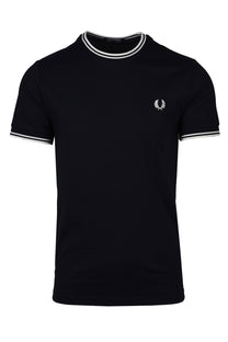 Fred Perry Twin Tipped T-shirt Navy Fred Perry Michael Stewart Menswear  T-Shirts