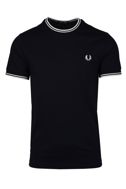 Fred Perry Twin Tipped T-shirt Navy Fred Perry Michael Stewart Menswear  T-Shirts