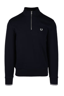 Fred Perry Half Zip Sweatshirt Navy Fred Perry