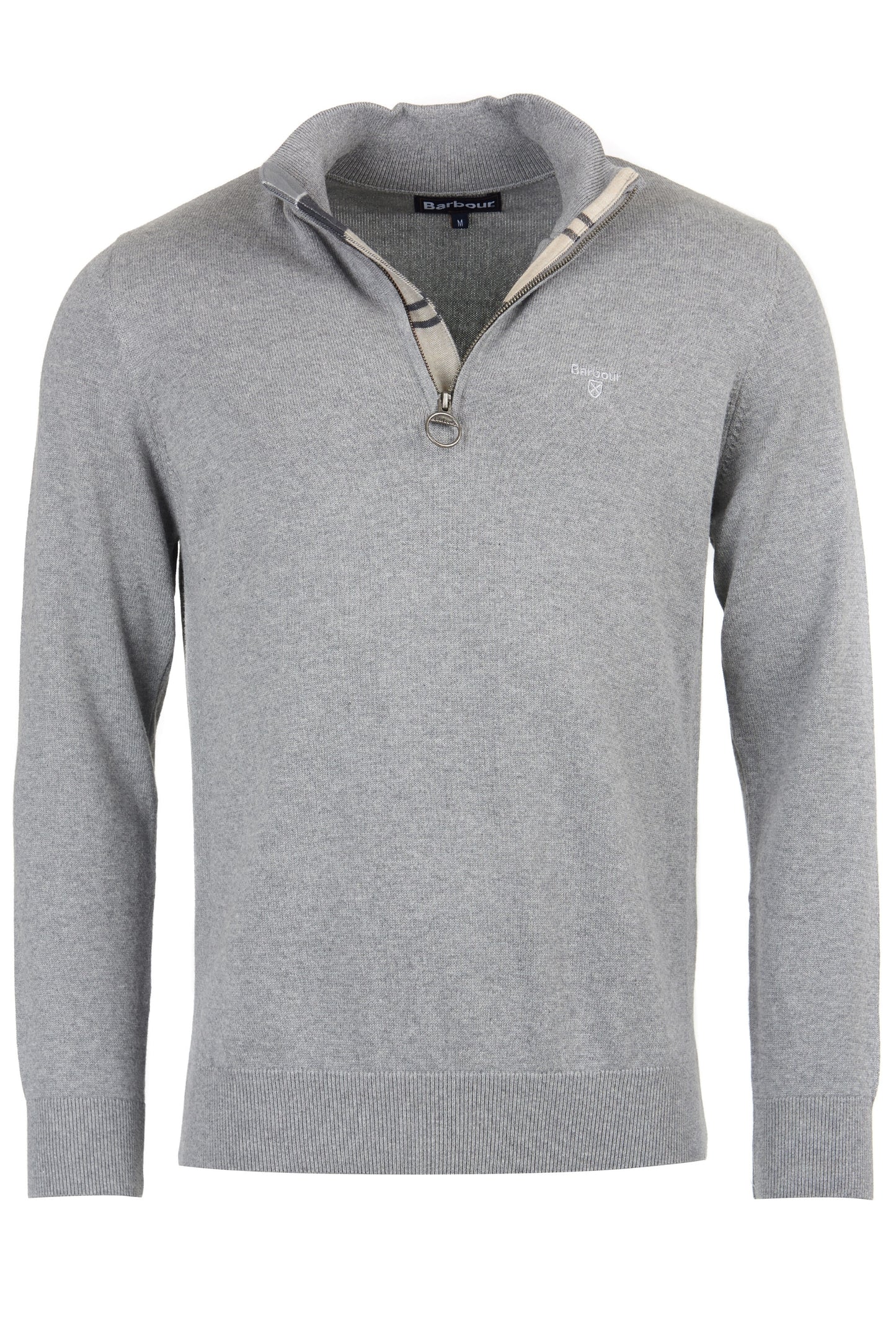 Barbour Cotton Half Zip Gris chiné