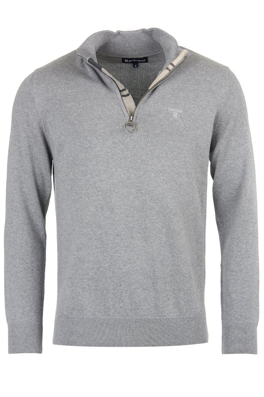 Barbour Cotton Half Zip Grigio Marl