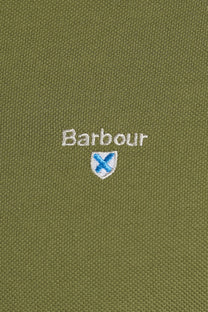 Barbour Tartan Pique Polo Shirt Burnt Olive Barbour