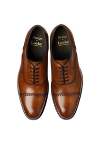 Loake Hughes Hand Painted Shoe Chestnut Loake