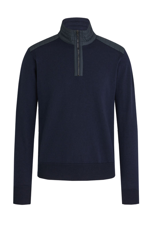 Belstaff Kilmington Half Zip Knitwear Washed Navy