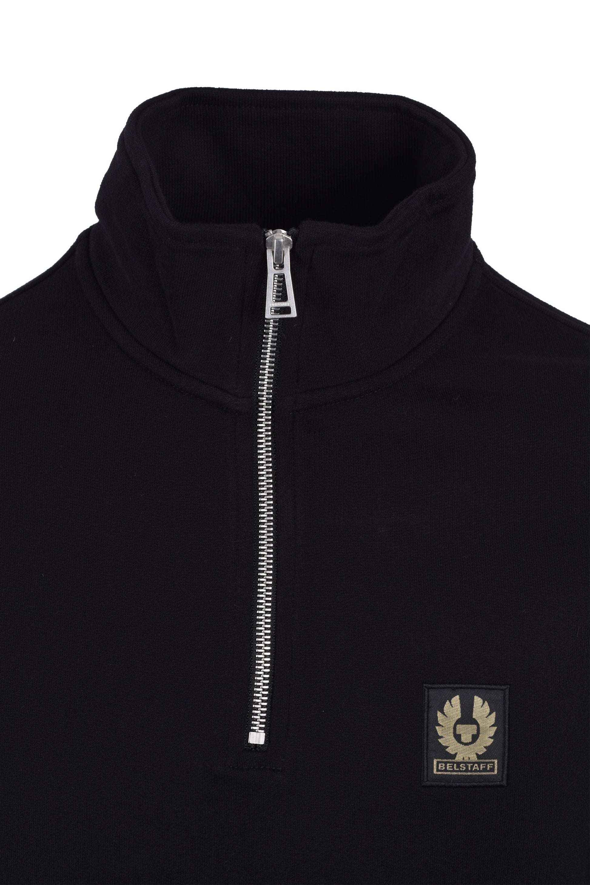 Belstaff Half Zip Sweatshirt Black Belstaff Michael Stewart Menswear  Sweatshirts & Hoodies