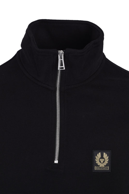 Belstaff Half Zip Sweatshirt Black Belstaff Michael Stewart Menswear  Sweatshirts & Hoodies
