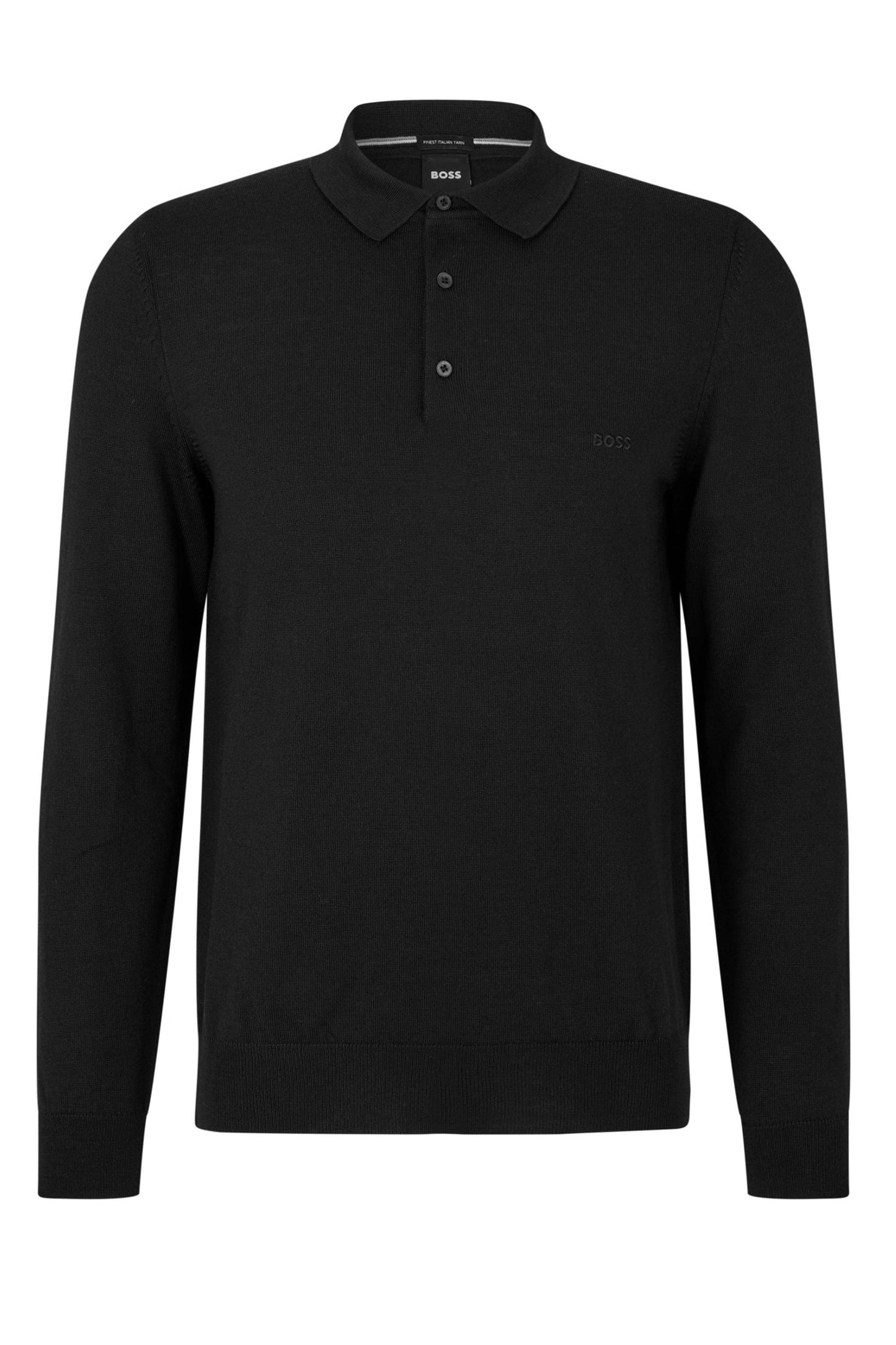 Polo à manches longues Boss Black Bono-l Noir