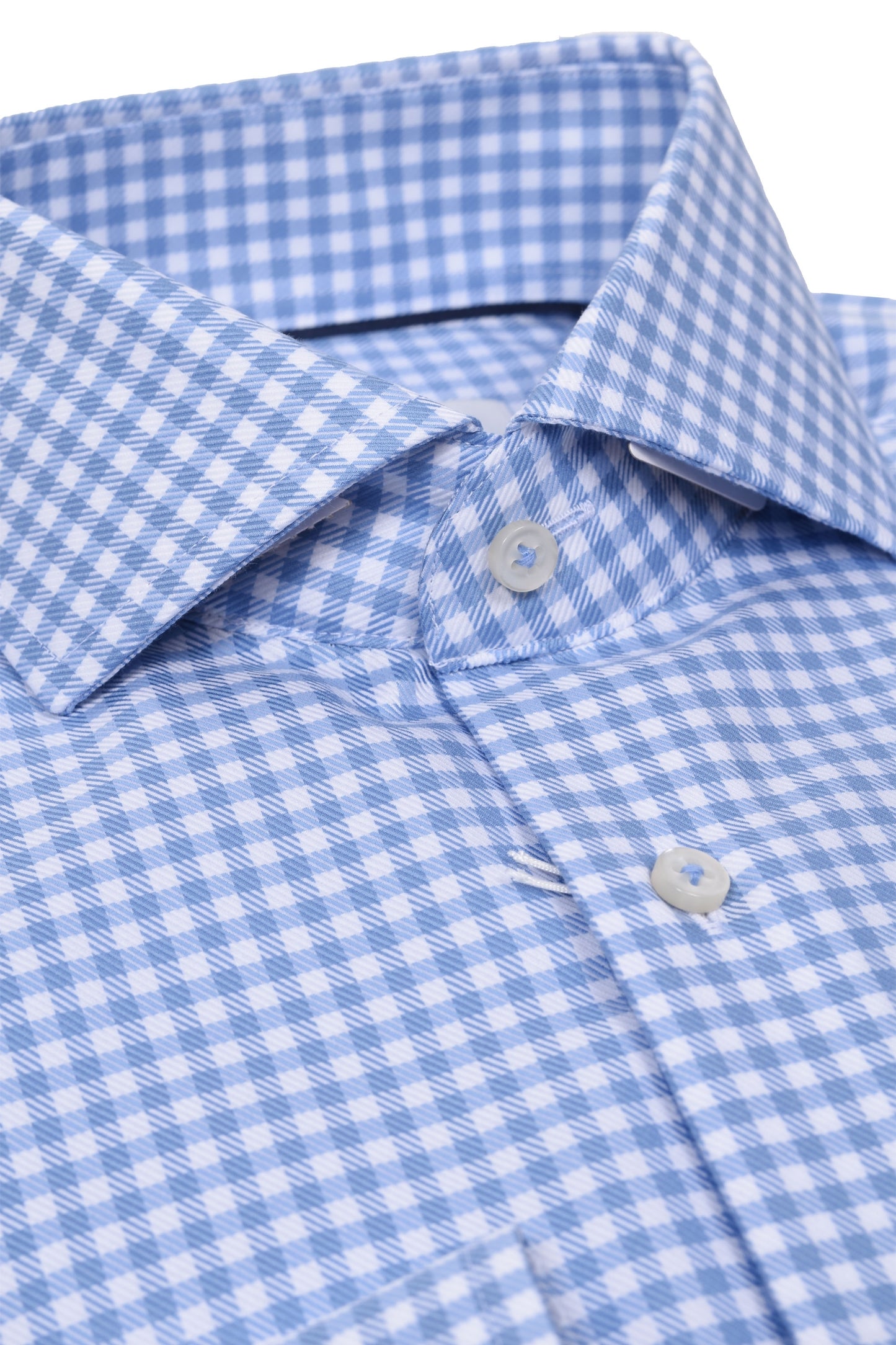 Eterna Modern Fit Checked Shirt Blue Check