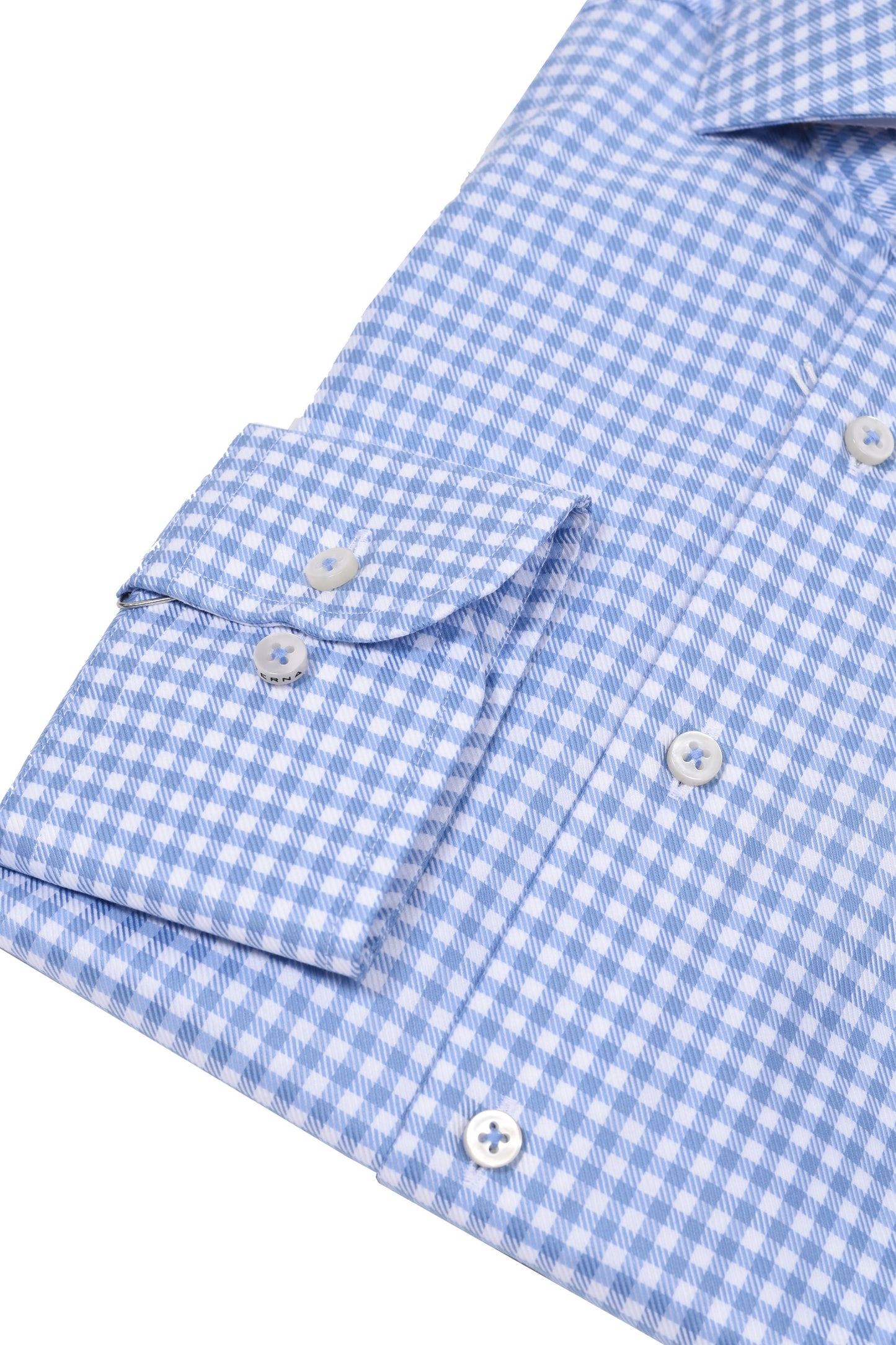 Eterna Modern Fit Checked Shirt Blue Check