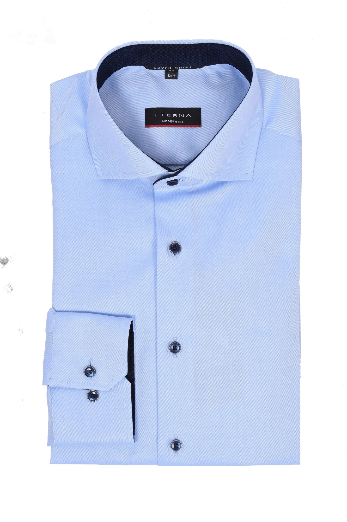 Eterna Long Sleeved Modern Fit Shirt Light Blue