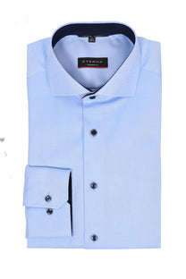Eterna Long Sleeved Modern Fit Shirt Light Blue Eterna Casual
