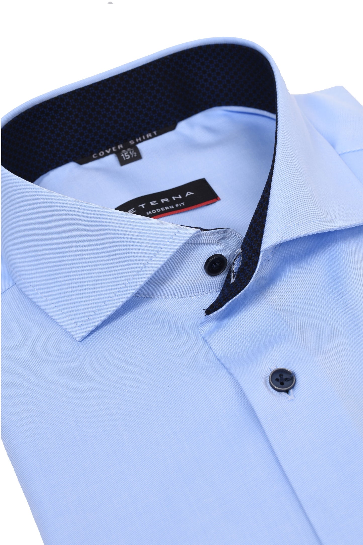 Eterna Long Sleeved Modern Fit Shirt Light Blue