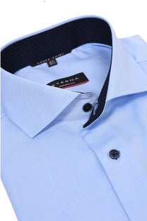 Eterna Long Sleeved Modern Fit Shirt Light Blue Eterna Casual