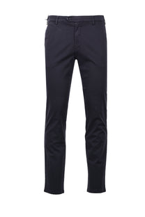 Meyer Roma Cotton Chino Straight Fit Trousers Navy Meyer