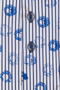 R2 Blue Patterned Shirt Blue Patterned R2