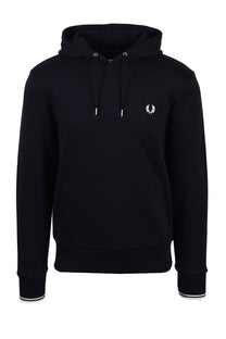 Fred Perry Tipped Hooded Sweatshirt Navy Fred Perry