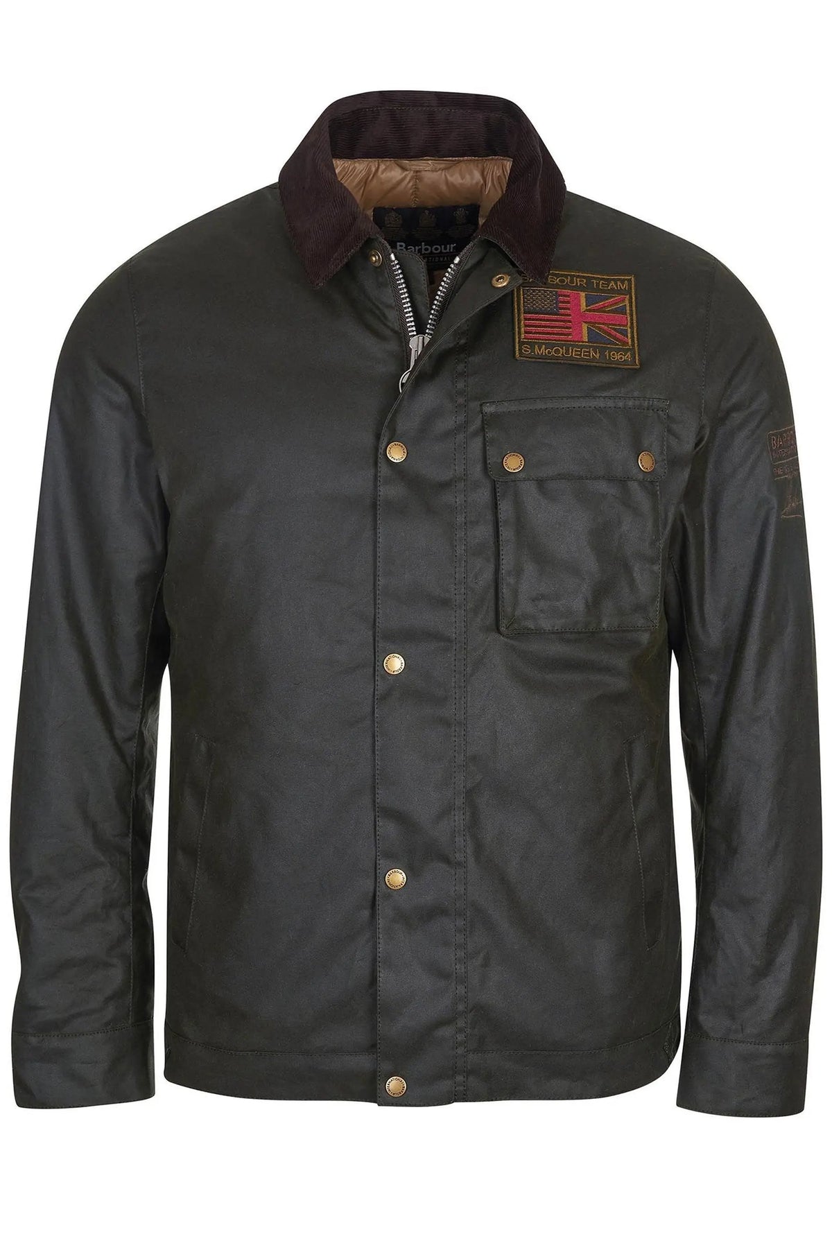 Barbour Steve Mcqueen Workers Wax Jacket Sage