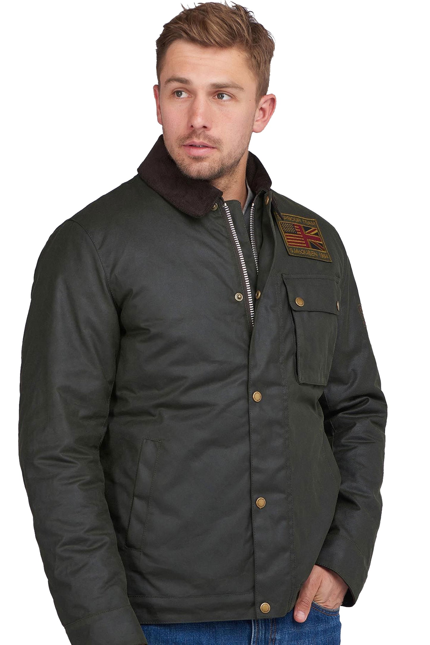 Giacca cerata Barbour Steve Mcqueen Workers Salvia