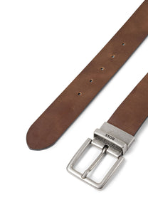 Boss Omar_or40_pp Leather Belt Medium Brown BOSS Accessories Michael Stewart Menswear  Belts