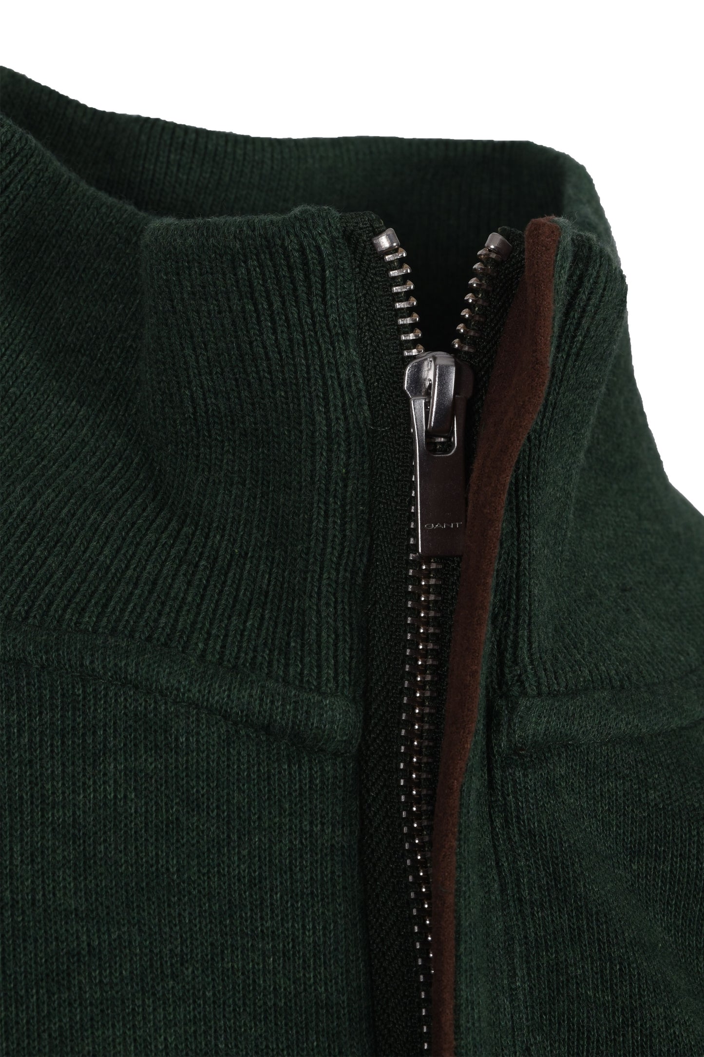 Gant D1.sacker Rib Half Zip Forrest Green Melange