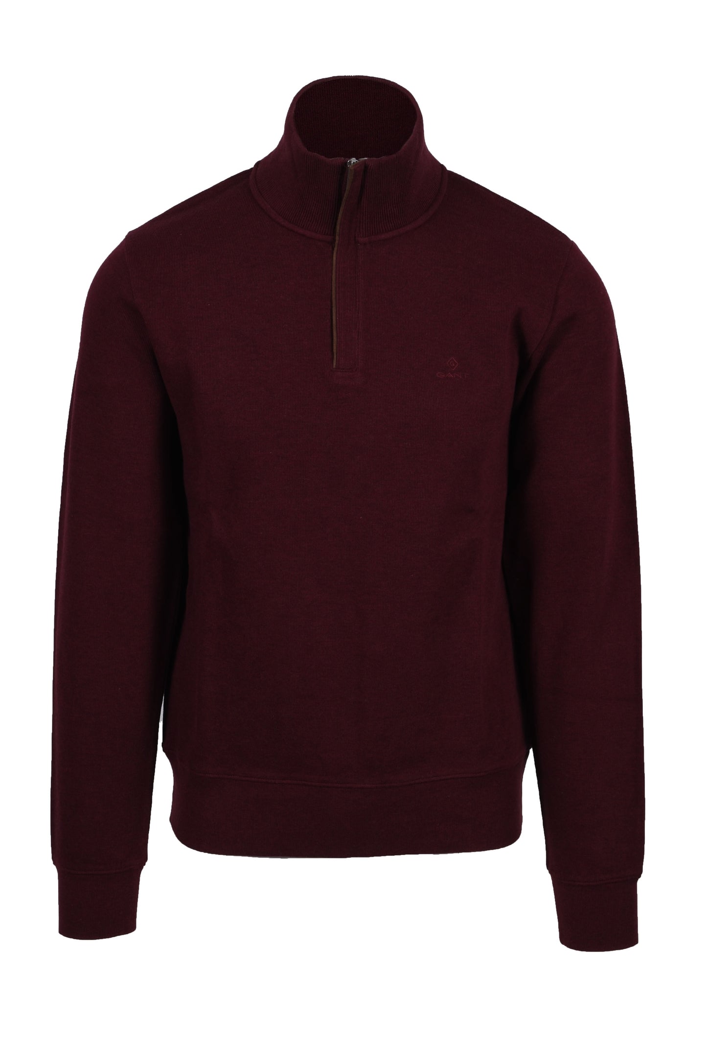Gant D1.sacker Rib Half Zip Bordeaux foncé chiné