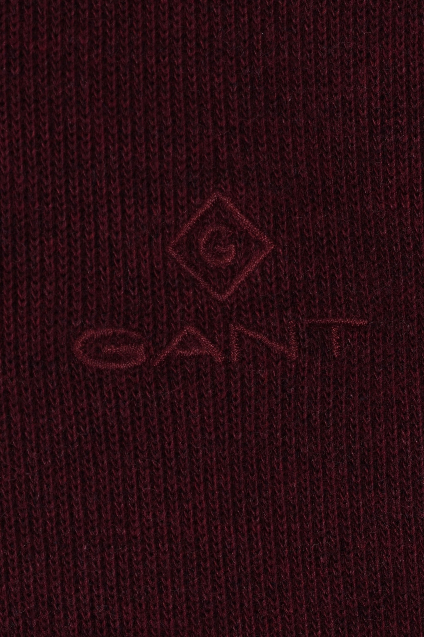 Gant D1.sacker Rib Half Zip Bordeaux foncé chiné