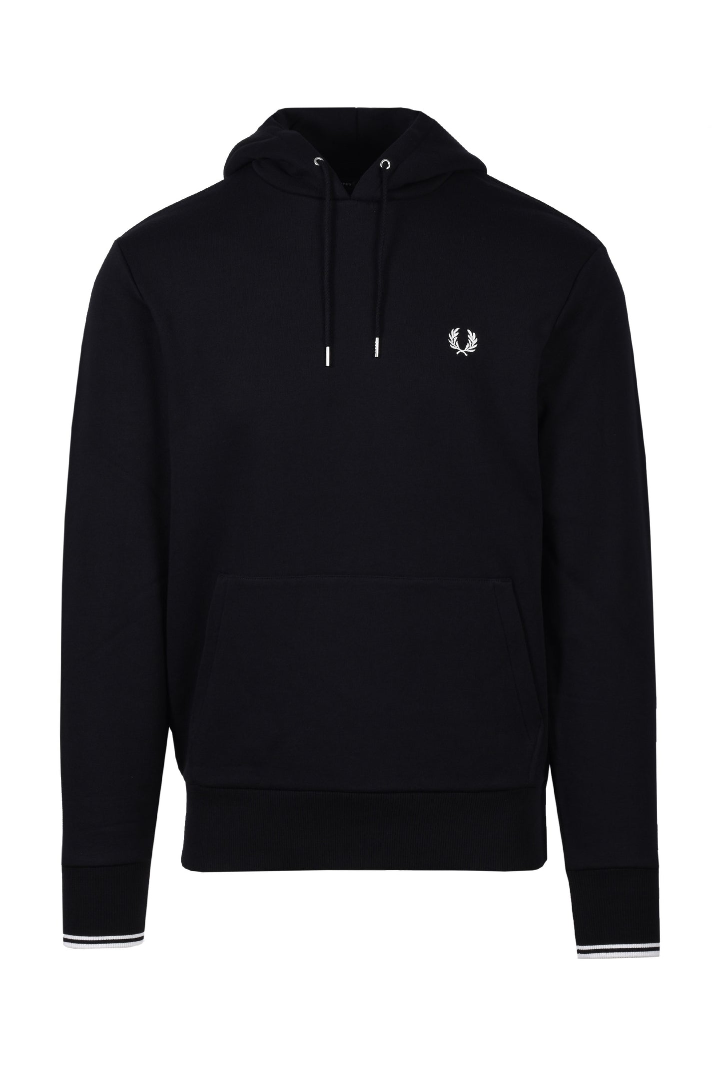 Fred Perry Tipped Hooded Sweatshirt Black Fred Perry Michael Stewart Menswear  Sweatshirts & Hoodies
