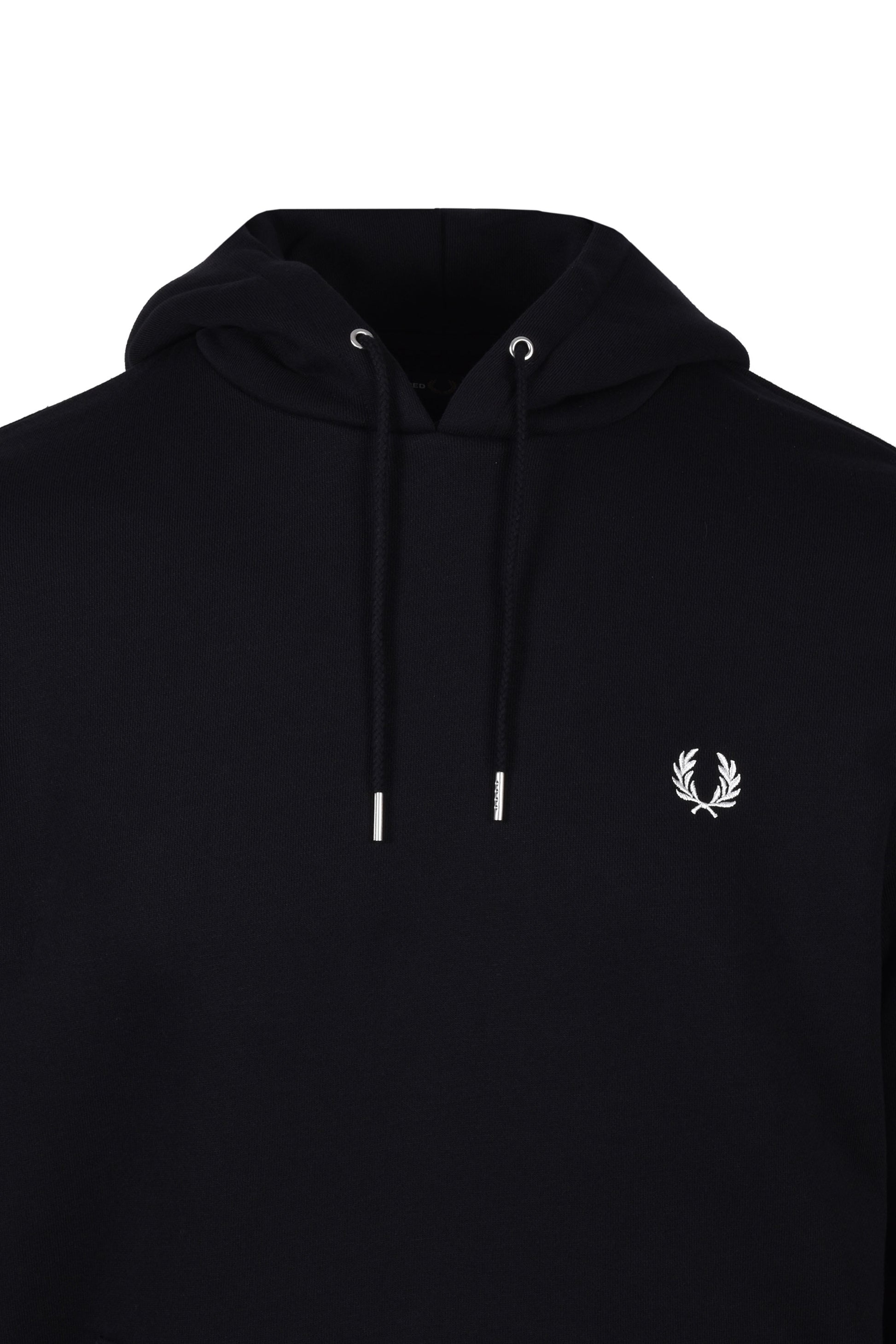 Fred Perry Tipped Hooded Sweatshirt Black Fred Perry Michael Stewart Menswear  Sweatshirts & Hoodies