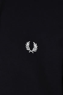 Fred Perry Tipped Hooded Sweatshirt Black Fred Perry Michael Stewart Menswear  Sweatshirts & Hoodies