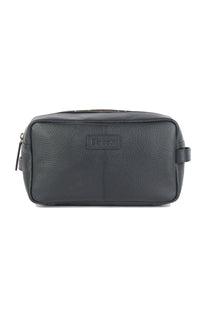 Barbour Highgate Leather Washbag Black Barbour