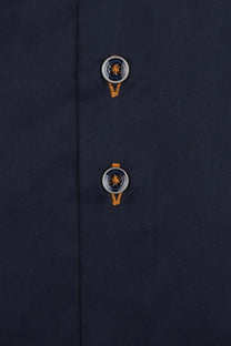 R2 Navy With Orange Trimmed Shirt Navy R2