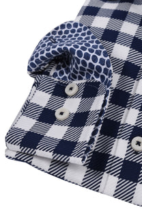 Gravson London Navy Gingham Check Shirt Gravson London